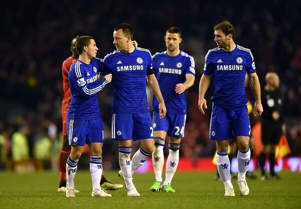 United in Determination: Hazard and Terry's Post-Match Moment of Resilience at Anfield (2015 Capital One Cup Semi-Final vs Liverpool)