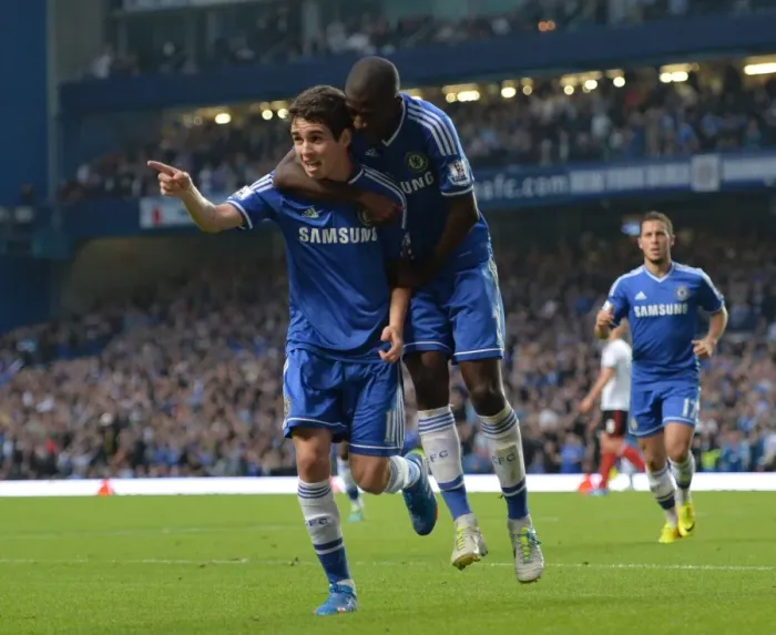 Framed Print : United in Triumph: Oscar and Ramires Jubilant Goal Celebration (September 21, 2013) Framed Print : United in Triumph: Oscar and Ramires Jubilant Goal Celebration (September 21, 2013)