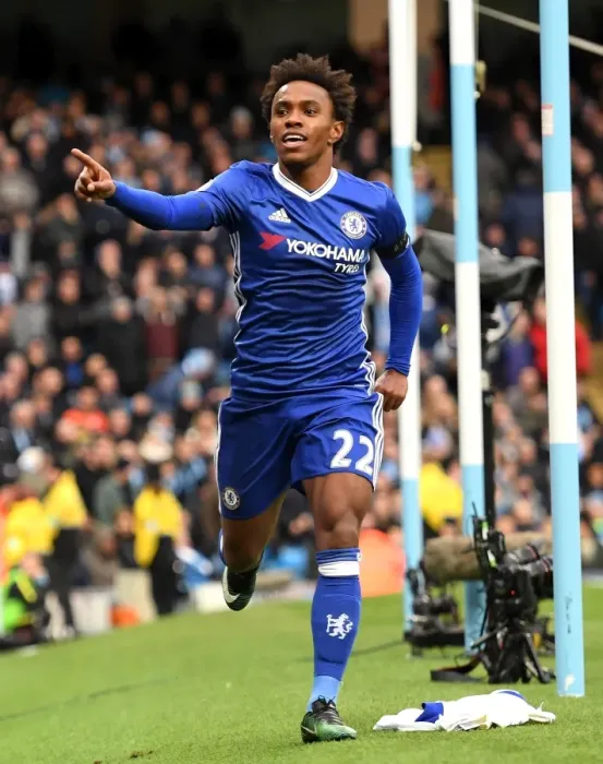 Framed Print : Willian Scores Chelsea's Second Goal: Manchester City vs. Chelsea (December 2016) Framed Print : Willian Scores Chelsea's Second Goal: Manchester City vs. Chelsea (December 2016)