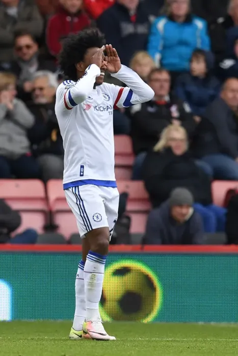Framed Print : Willian's Hat-Trick: Chelsea's Triumph over AFC Bournemouth at Vitality Stadium (April 2016) Framed Print : Willian's Hat-Trick: Chelsea's Triumph over AFC Bournemouth at Vitality Stadium (April 2016)