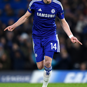 Andre Schurrle Scores Chelsea's First Goal in UEFA Champions League Group G against Sporting Lisbon (10th December 2014, Stamford Bridge)