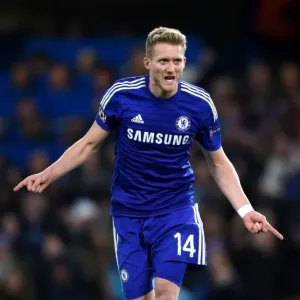 Print of Andre Schurrle Scoring Chelsea's First Goal Print of Andre Schurrle Scoring Chelsea's First Goal