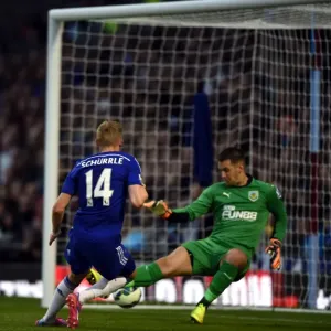 Print of Andre Schurrle scoring Chelsea's second goal Print of Andre Schurrle scoring Chelsea's second goal