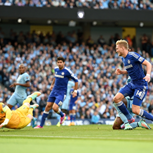 Andre Schurrle Scores First Goal: Chelsea at Etihad Stadium - Manchester City vs. Chelsea (September 21, 2014, Barclays Premier League)