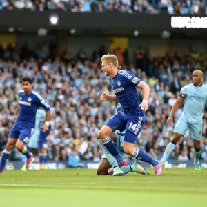 Andrés Schürrle marca su primer gol en el Estadio del Etihad de Chelsea contra Manchester City (Barclays Premier League; 21 de septiembre de 2014) Andrés Schürrle marca su primer gol en el Estadio del Etihad de Chelsea contra Manchester City (Barclays Premier League; 21 de septiembre de 2014)