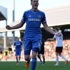 Andres Schurrle Print - Barclays Premier League Goal Celebration