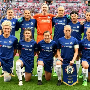 Chelsea Ladies Pre-Match Team Photo Print Chelsea Ladies Pre-Match Team Photo Print