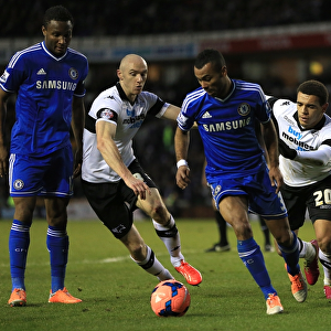 Ashley Cole in Action: Chelsea vs. Derby County - FA Cup Third Round - iPro Stadium (5th January 2014)