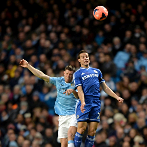 Azpilicueta vs Milner: Aerial Battle in FA Cup Fifth Round Clash between Chelsea and Manchester City (February 15, 2014)