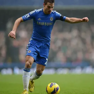 Print of Cesar Azpilicueta in Chelsea vs Arsenal Match Print of Cesar Azpilicueta in Chelsea vs Arsenal Match