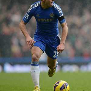 Azpilicueta's Intense Performance: Chelsea vs Arsenal at Stamford Bridge (Barclays Premier League, 20th January 2013)