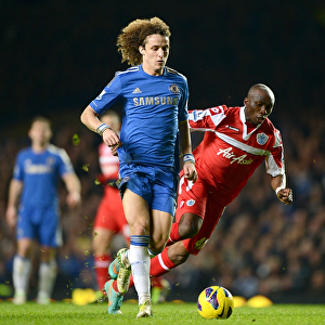 Battle for the Ball: David Luiz vs. Stephane Mbia - Chelsea vs. Queens Park Rangers, Premier League (January 2, 2013)
