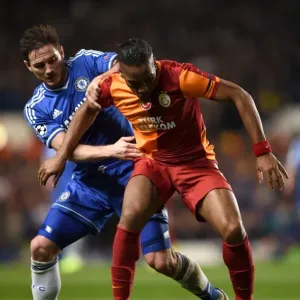 Print of Lampard and Drogba in Action Print of Lampard and Drogba in Action