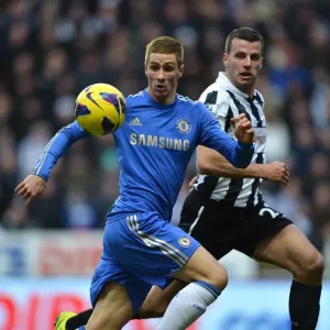 Print of Fernando Torres and Steven Taylor in action Print of Fernando Torres and Steven Taylor in action