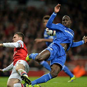 Battle for the Ball: Vermaelen vs. Ba - Arsenal vs. Chelsea Rivalry at Emirates Stadium (October 29, 2013)