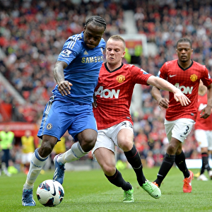 Battle at Old Trafford: Victor Moses vs. Tom Cleverley - Intense Rivalry in Chelsea vs. Manchester United (May 2013)