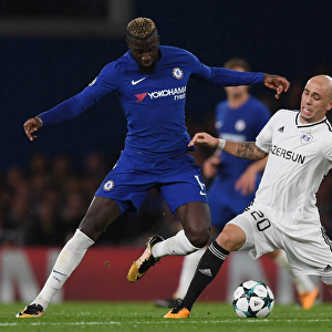 Battle for Possession: Bakayoko vs. Oliveira in Chelsea's UEFA Champions League Clash against Qarabag
