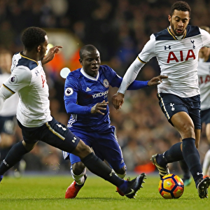 Battle for Possession: Tottenham's Defensive Triangle vs. Chelsea's N'Golo Kante
