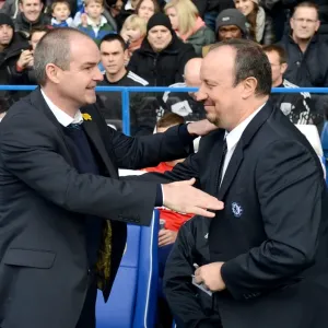 Benitez and Clarke Pre-Match Handshake Print Benitez and Clarke Pre-Match Handshake Print