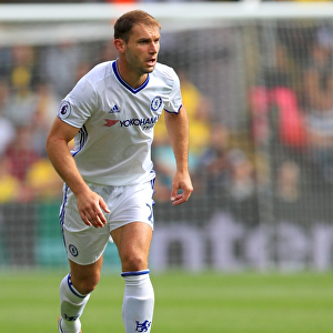 Branislav Ivanovic in Action: Chelsea vs Watford - Premier League at Vicarage Road