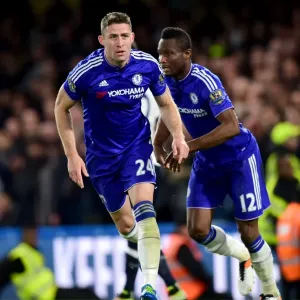 Chelsea FC Print: Cahill and Mikel Celebrate First Goal Chelsea FC Print: Cahill and Mikel Celebrate First Goal