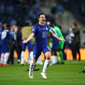 Cesar Azpilicueta Celebrates with Fans Print Cesar Azpilicueta Celebrates with Fans Print
