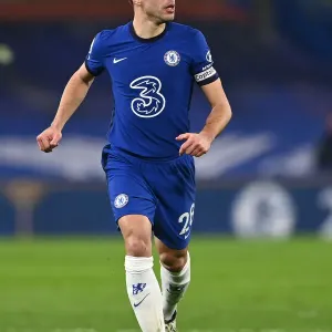 Cesar Azpilicueta Print, Chelsea vs Newcastle United, Empty Stamford Bridge