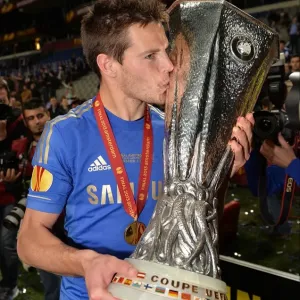 Cesar Azpilicueta Print - Chelsea Europa League Victory