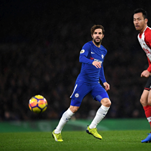 Cesc Fabregas in Action: Premier League Showdown at Chelsea's Stamford Bridge vs Southampton