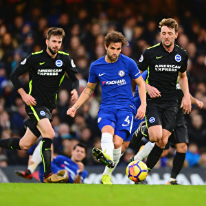 Cesc Fabregas vs Dale Stephens: Intense Battle at Stamford Bridge - Chelsea vs Brighton and Hove Albion, Premier League