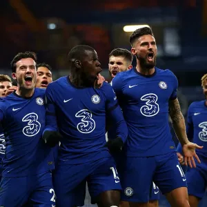 Chelsea Celebrates Print: Kurt Zouma's Second Goal vs Leeds United Chelsea Celebrates Print: Kurt Zouma's Second Goal vs Leeds United