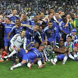 Chelsea Celebrates UEFA Champions League Victory over FC Bayern Munich, 2012