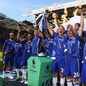 Chelsea Champions: Gary Cahill and John Terry Lift the Premier League Trophy