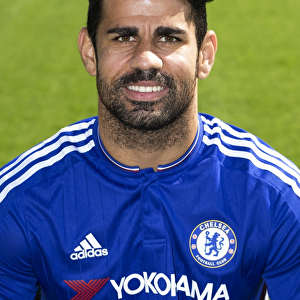 Chelsea FC 2015-16 Team: Diego Costa and Squad Photocall at Cobham Training Ground - Premier League Champions