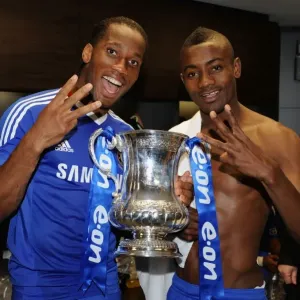 Chelsea FC Print: Didier Drogba and Salomon Kalou Celebrate FA Cup Victory Chelsea FC Print: Didier Drogba and Salomon Kalou Celebrate FA Cup Victory