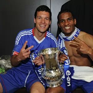 Chelsea FC: Michael Ballack and Florent Malouda Celebrate FA Cup Victory (2010)