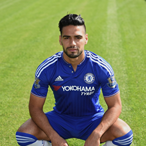 Chelsea FC: Radamel Falcao at 2015-16 Team Photocall, Cobham Training Ground