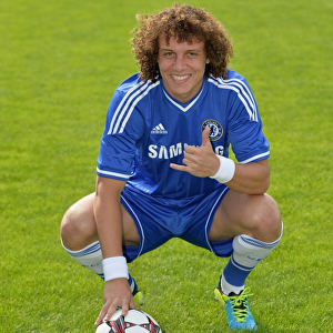 Chelsea Football Club: 2013-2014 Season - David Luiz at Squad Photocall, Cobham Training Ground