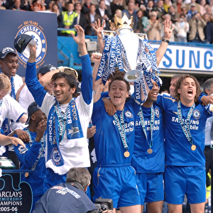 Chelsea Football Club: John Terry Lifts the Premier League Trophy - Glorious Victory at Stamford Bridge (2005-2006)