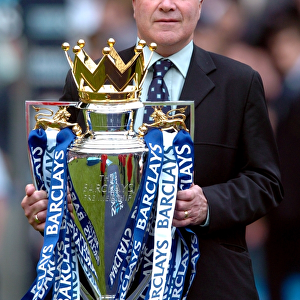 Former Chelsea Legend Ron Harris Presents the Premier League Trophy at Stamford Bridge: Chelsea's Glorious 2005-2006 Victory over Manchester United