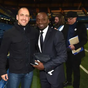 Chelsea Legends Joe Cole and Claude Makelele Reunite at Stamford Bridge during UCL Quarterfinal vs. Paris Saint-Germain (April 2014) Chelsea Legends Joe Cole and Claude Makelele Reunite at Stamford Bridge during UCL Quarterfinal vs. Paris Saint-Germain (April 2014)
