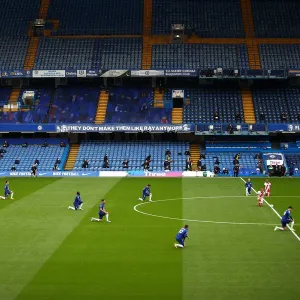 Chelsea Players Kneel Print, October 2020 Stamford Bridge Chelsea Players Kneel Print, October 2020 Stamford Bridge
