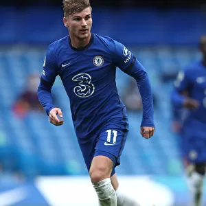 Chelsea vs Crystal Palace: Timo Werner in Action at Empty Stamford Bridge, Premier League 2020