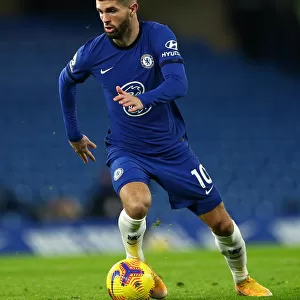 Chelsea vs Leeds United: Christian Pulisic in Action at Sold-Out Stamford Bridge, Premier League, London, December 2020