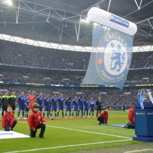 Chelsea Players Prepare at Wembley Stadium Print
