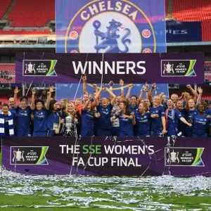 Chelsea Women Celebrate FA Cup Victory Print Chelsea Women Celebrate FA Cup Victory Print