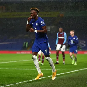 Chelsea's Abraham Scores Third Goal Print Chelsea's Abraham Scores Third Goal Print