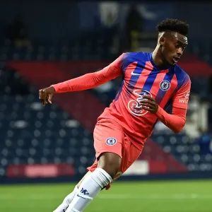 Chelsea's Callum Hudson-Odoi Scores Second Goal Against West Bromwich Albion in Empty Hawthorns Stadium Chelsea's Callum Hudson-Odoi Scores Second Goal Against West Bromwich Albion in Empty Hawthorns Stadium