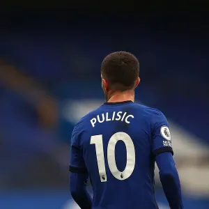 Print of Christian Pulisic in Action at Empty Stamford Bridge Print of Christian Pulisic in Action at Empty Stamford Bridge