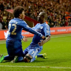 Chelsea FC Print: Da Silva and Ramires Celebrate Second Goal Chelsea FC Print: Da Silva and Ramires Celebrate Second Goal
